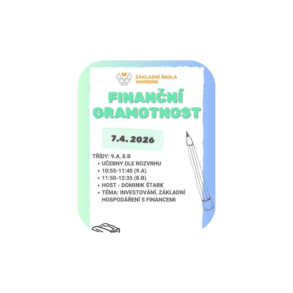 FINANČNÍ GRAMOTNOST  pro 8. a 9. ročníky