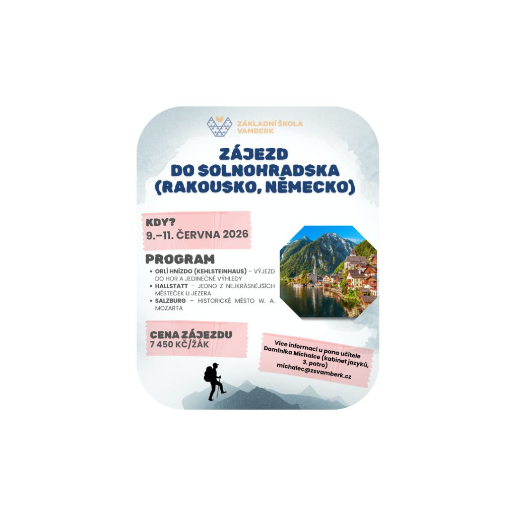 Školní poznávací zájezd do Solnohradska 2026