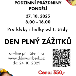 Podzimní prázdniny - Pondělí