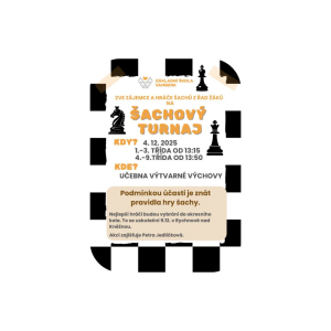 ŠACHOVÝ TURNAJ - školní kolo