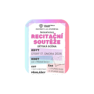 RECITAČNÍ SOUTĚŽ - školní kolo