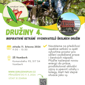 DRUŽINY 4. - INSPIRATIVNÍ SETKÁNÍ VYCHOVATELŮ ZE ŠD V ZŠ VAMBERK