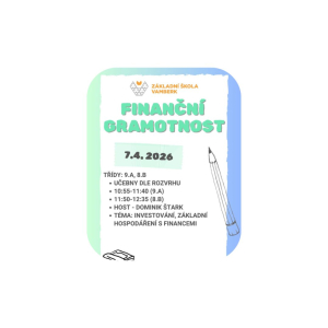 FINANČNÍ GRAMOTNOST  pro 8. a 9. ročníky