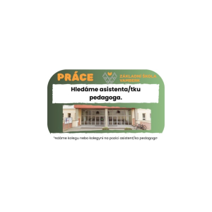 Hledáme asistenta/asistentku pedagoga